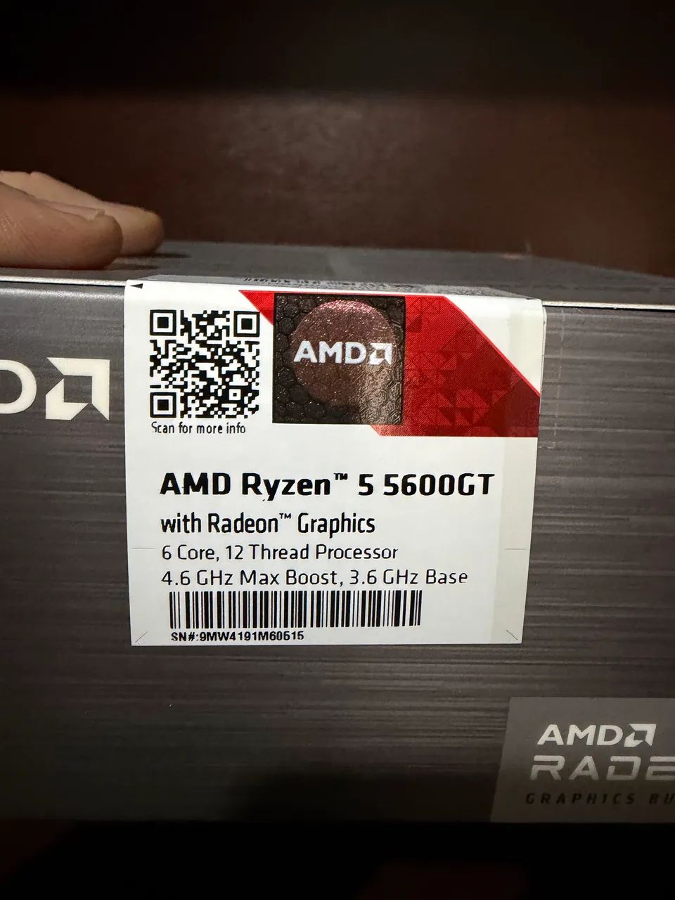 Processador RYZEN 5 5600Gt Lacrado na Caixa  - Foto 2