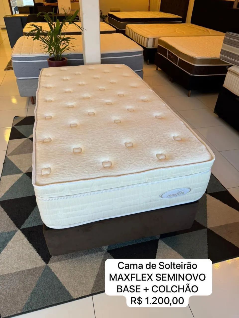 Cama Solteirão MAXFLEX SEMINOVO TOP - ENTREGAMOS 