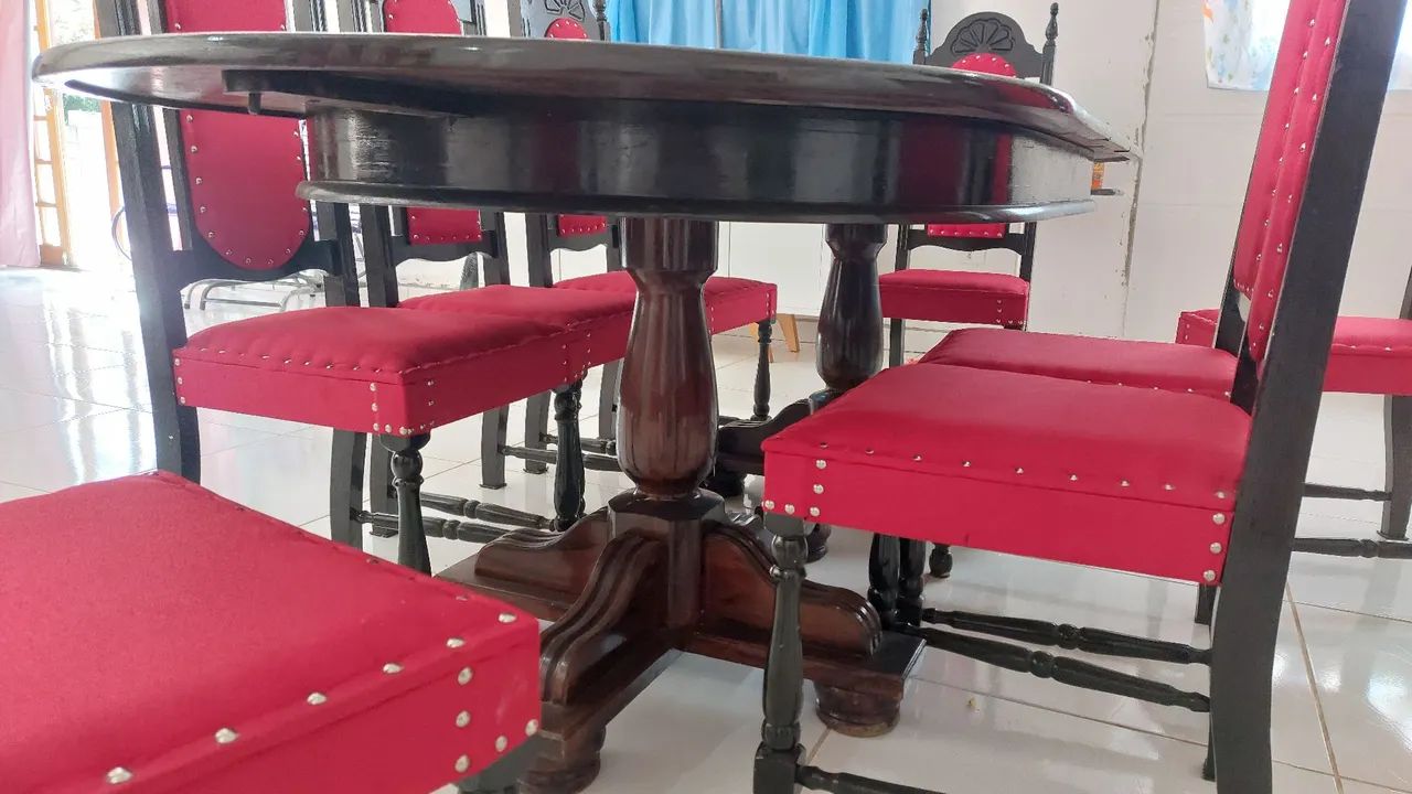 Mesa jantar estilo colonial mogno