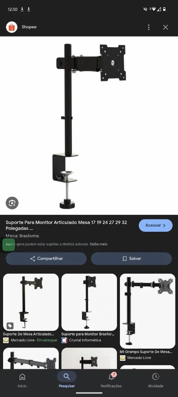 Monitor benq 60hz 24 polegadas + suporte articulado - Foto 3