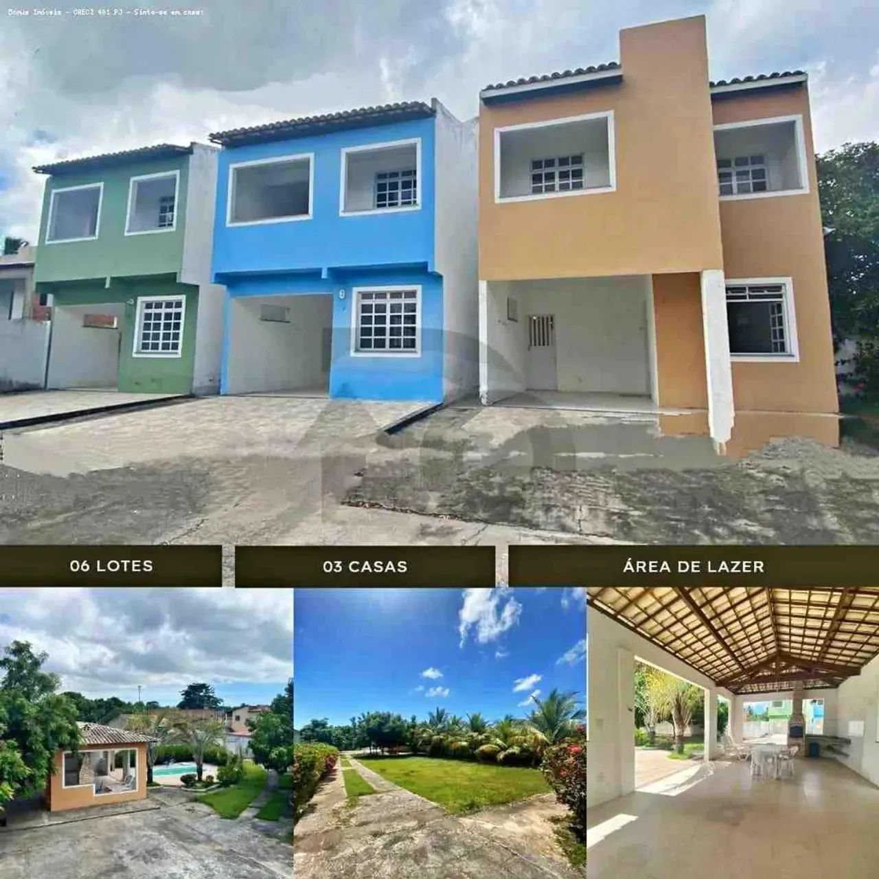 Chácara Recanto das Rosas com 3 Casas Duplex e 6 Lotes no Mosqueiro