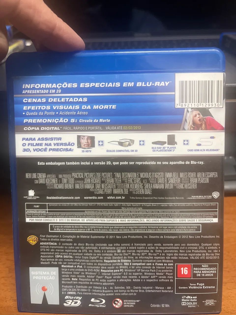 Blu-ray 3D Premonição 5 - Original - Foto 2