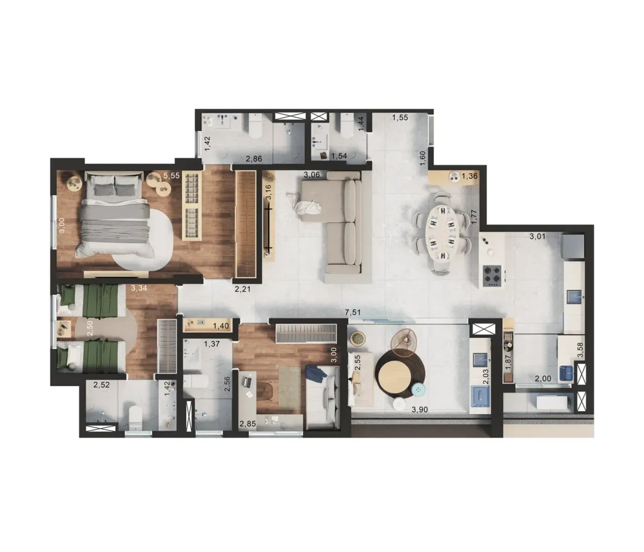 PLANTA 115m²