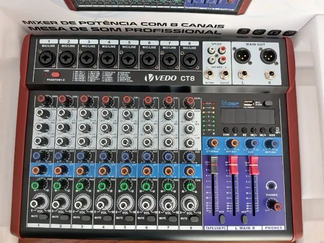 Mesa de som 8 canais com Efeitos. - Foto 5