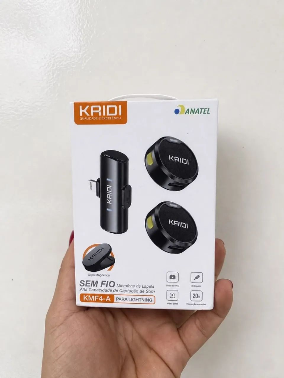 Microfone de lapela sem fio KAIDI