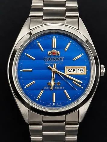 relogio Orient 3 stars automatico mostrador azul e mostrador branco 