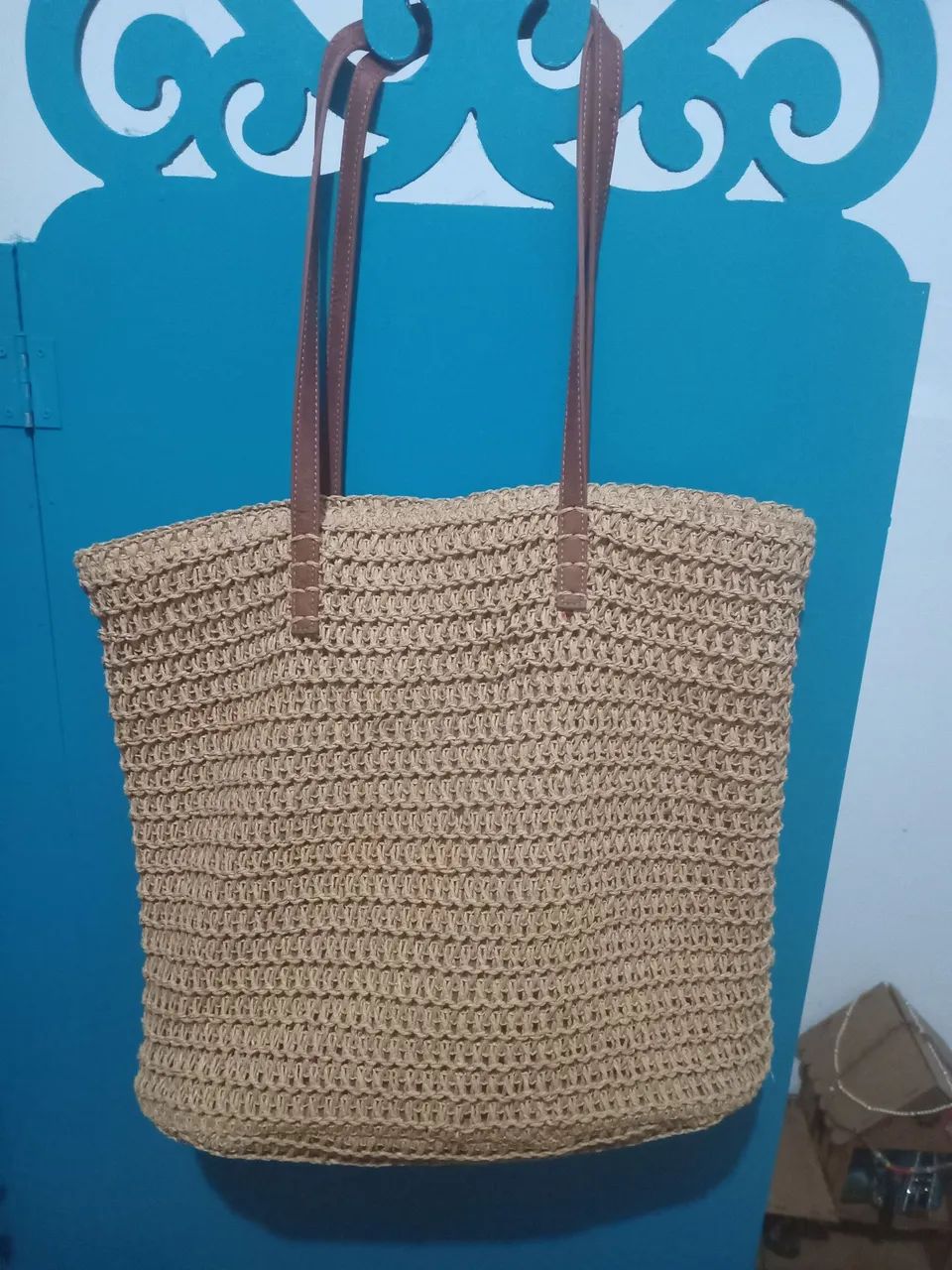 Bolsa shopper texturizada bege