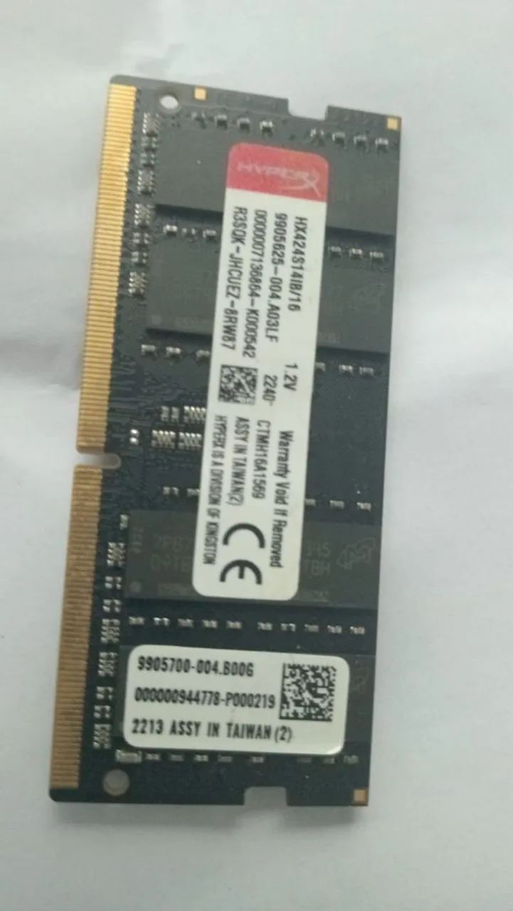 Memória ddr4 16gb Hyper X - Foto 2