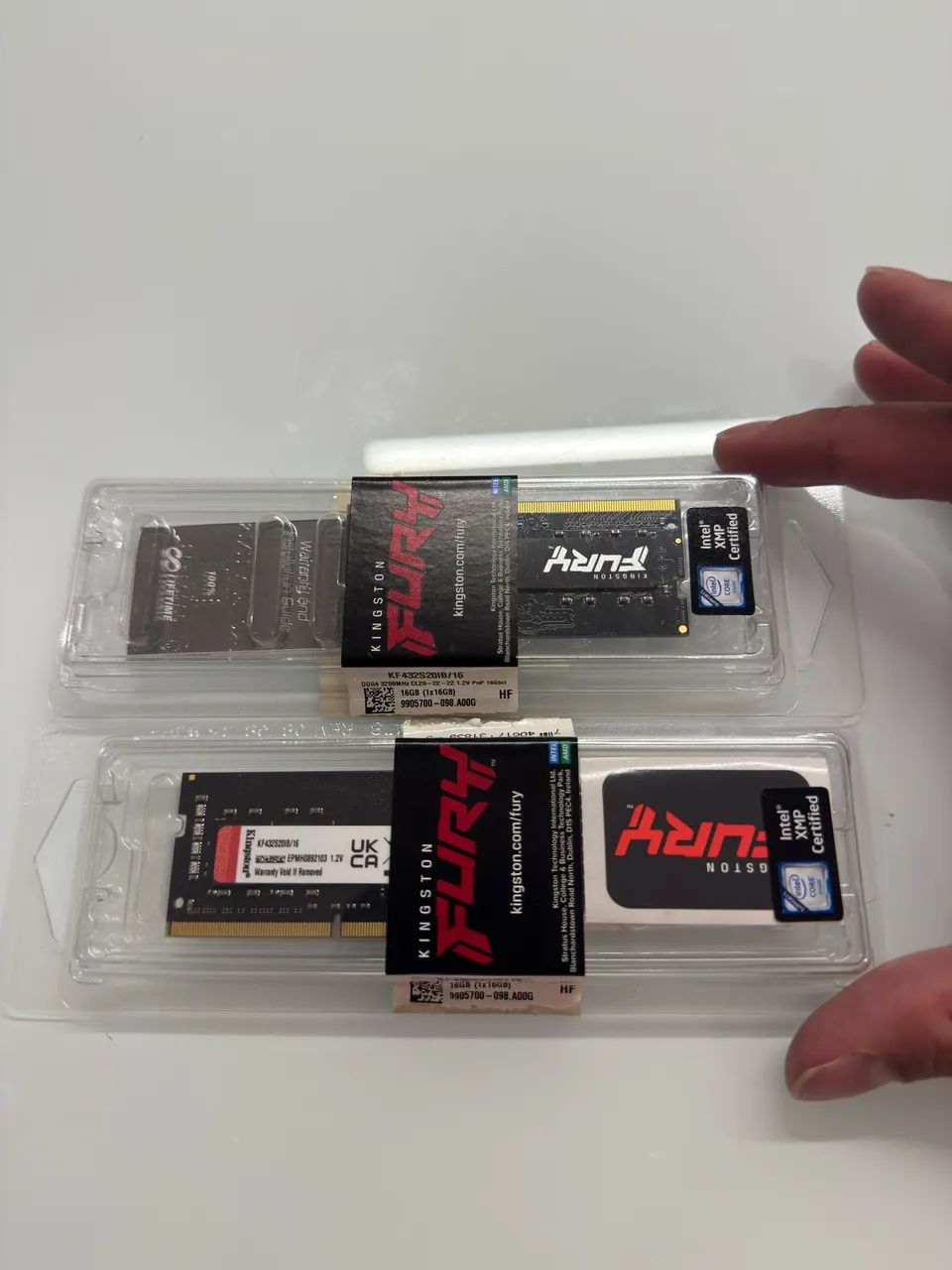 2x16GB Kingston Fury Impact 3200mhz novas