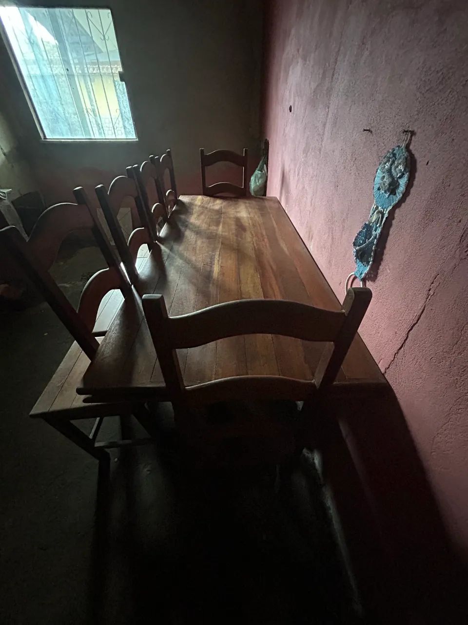 Mesa de Jantar em Angelim com 6 Cadeiras - Usada, em Bom Estado (10x sem juros) - Foto 4