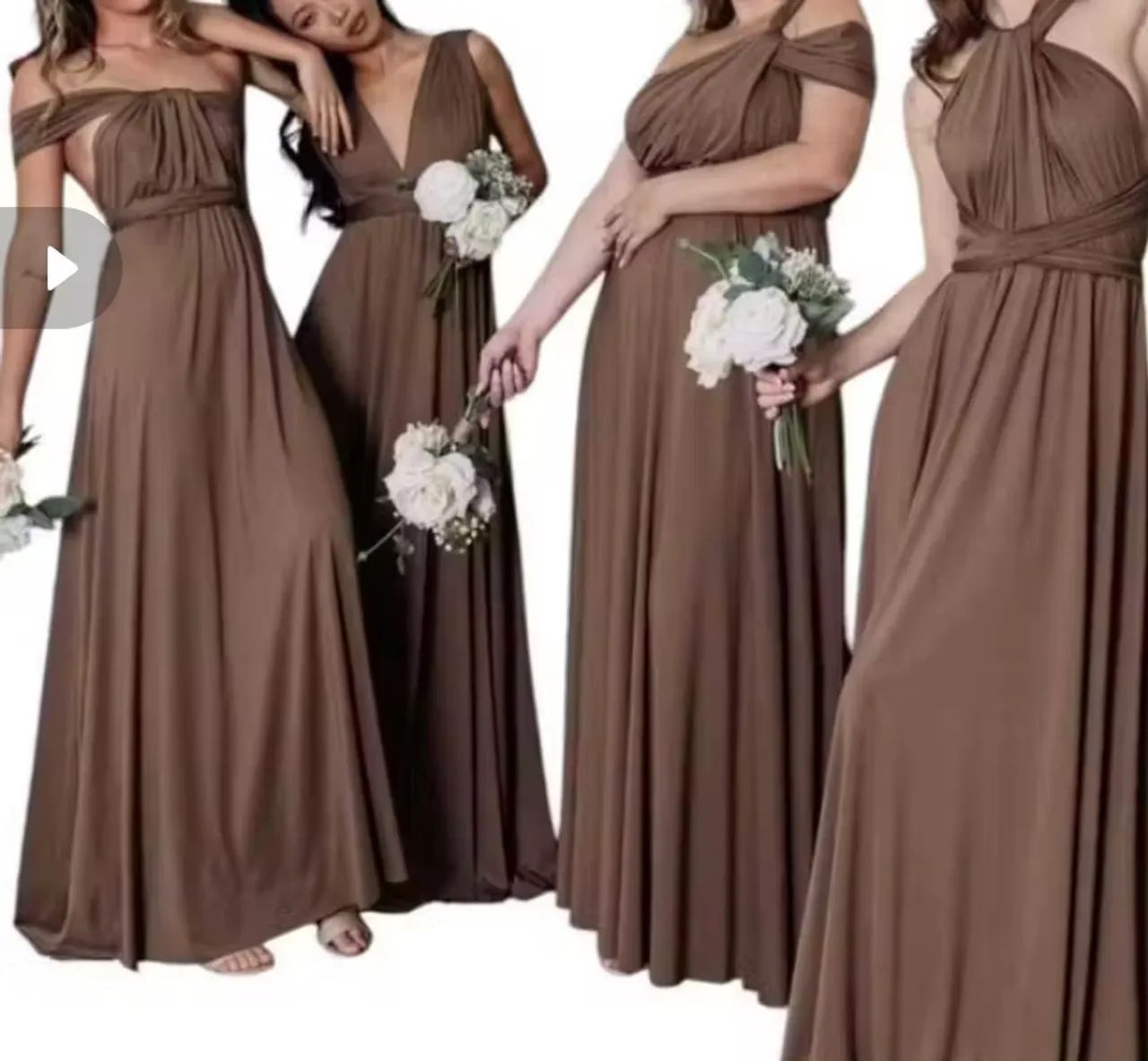Vestido Longo Marrom 