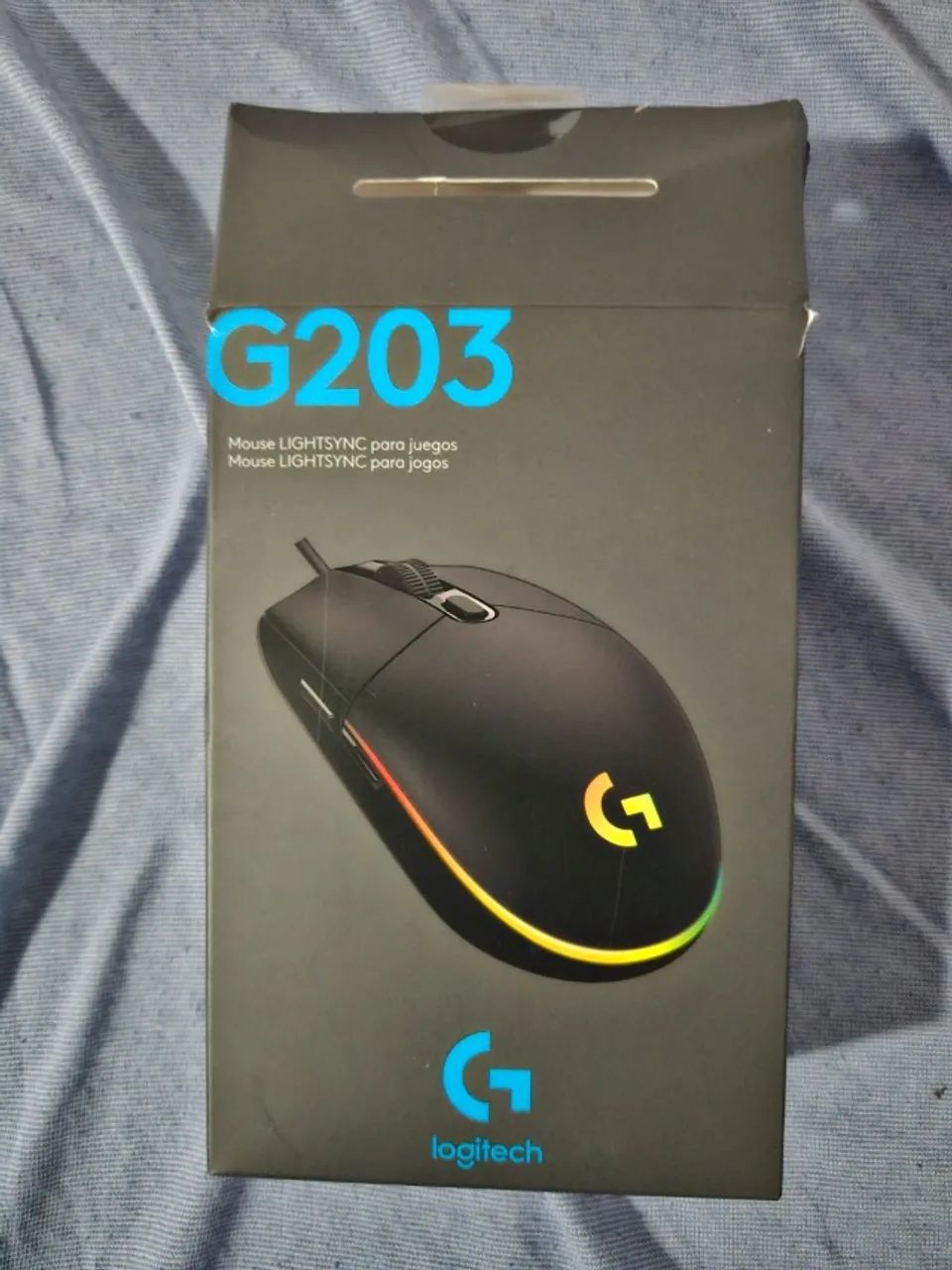 Mouse Gamer Logitech G203 LIGHTSYNC RGB - com defeito - Foto 3