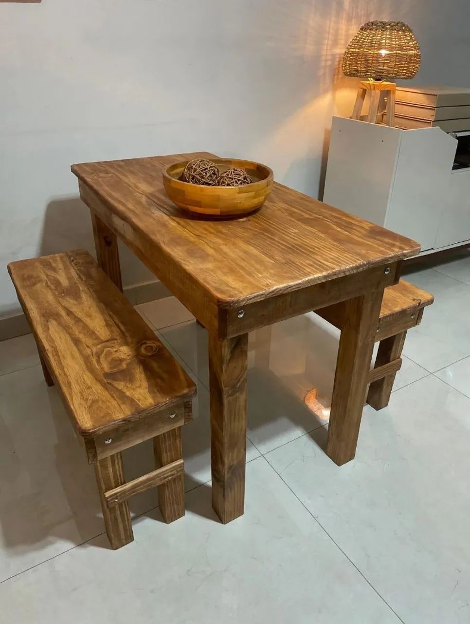 Mesa e bancos rústicos | JF WOOD | Área externa e interna - Foto 3