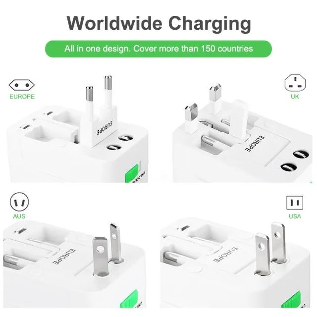 Adaptador Universal +150 paises - aproveite sua viagem sem dor de cabeca - Foto 3