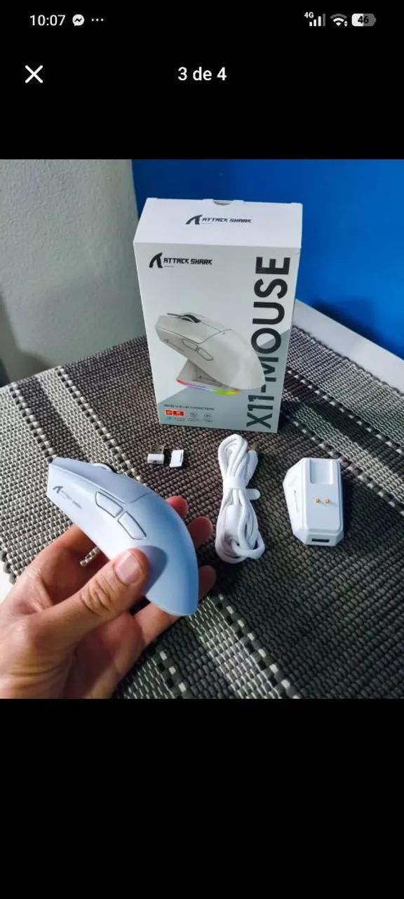MOUSE ATTACK SHARK - NOVO - Foto 2