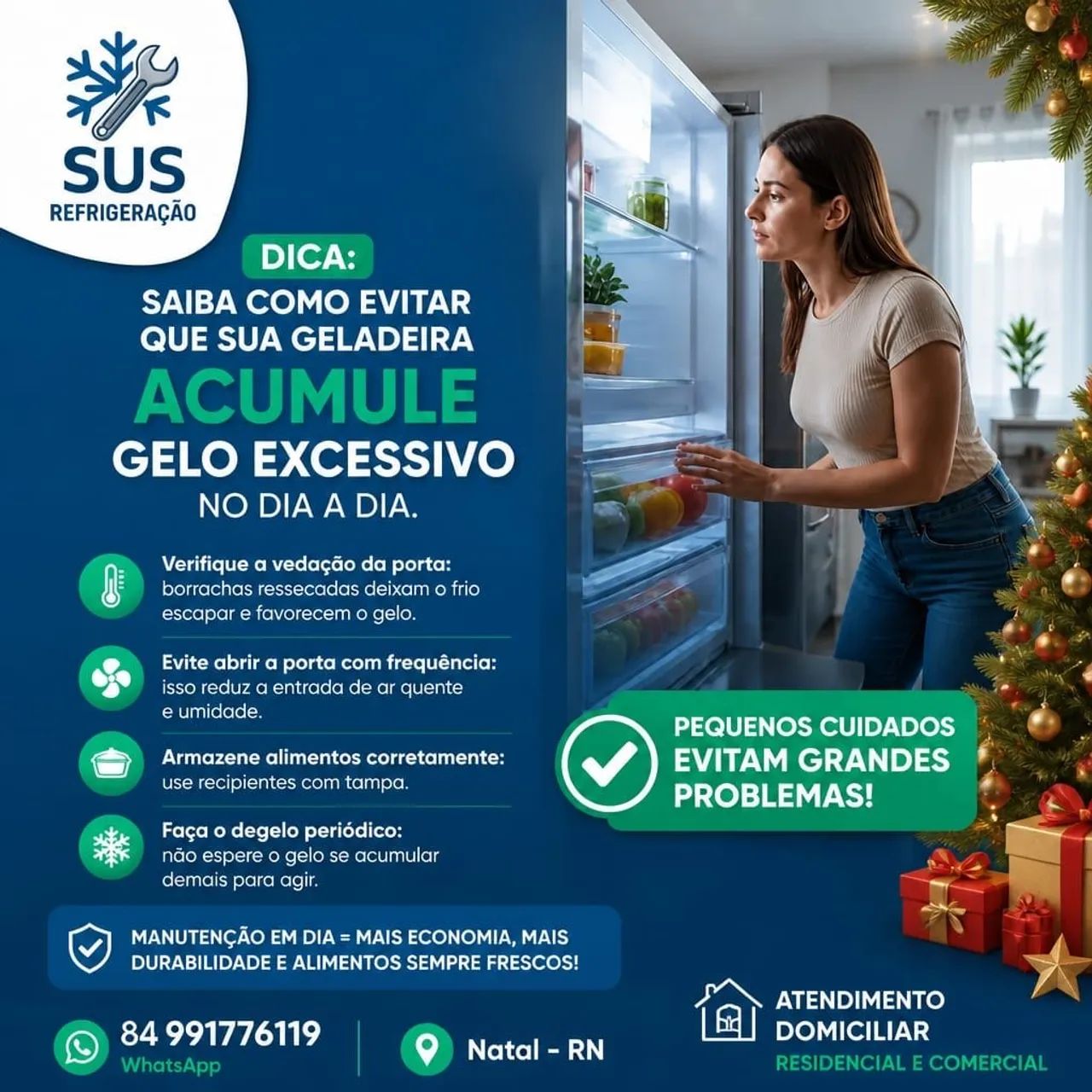 Conserto de geladeira e máquina de lavar..