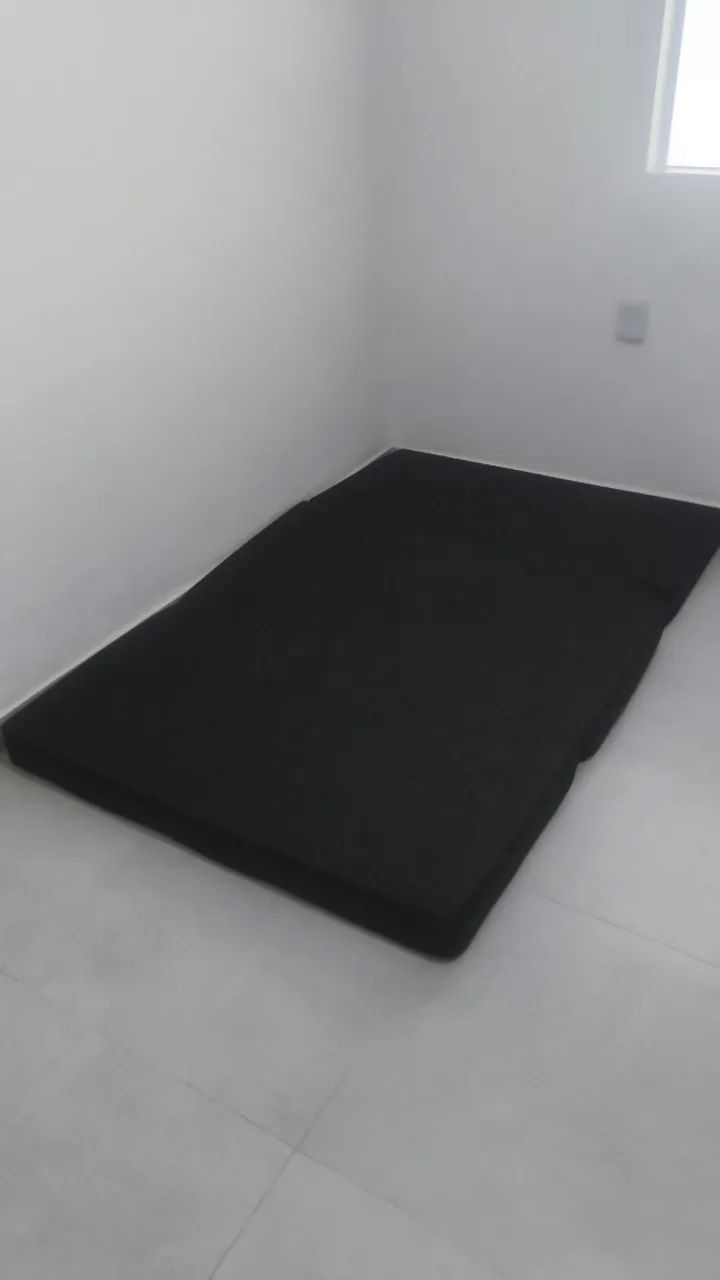 Puff 3 em 1 Casal Preto com Zíper - Dobrável e Multiuso - Foto 3