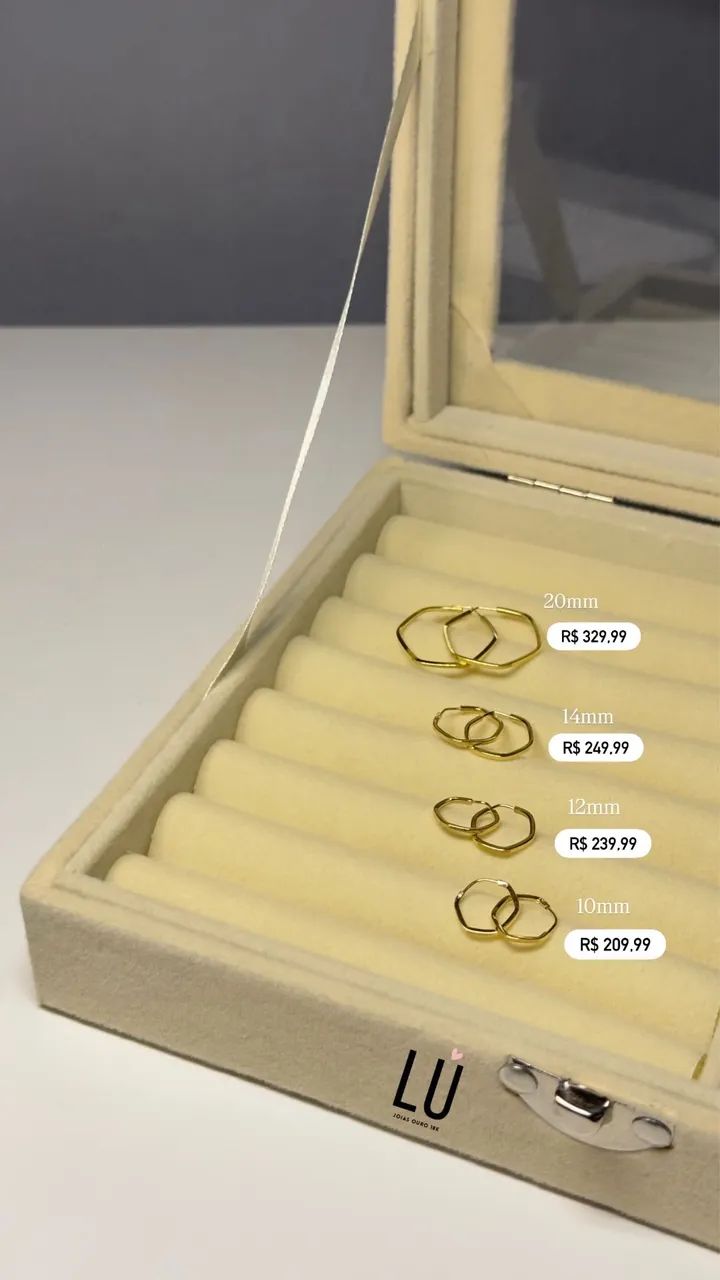 Argola de ouro 18k - Foto 2