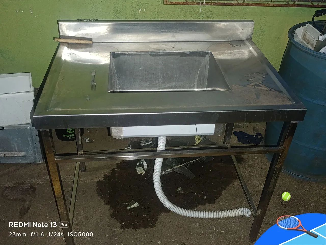 Pia industrial de inox 1m / 0,60cm