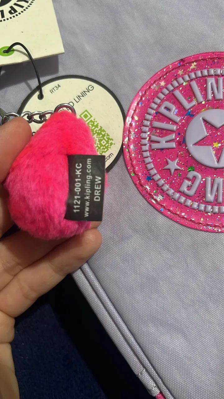 Estojo cinza com rosa 100pens da Kipling - Foto 2