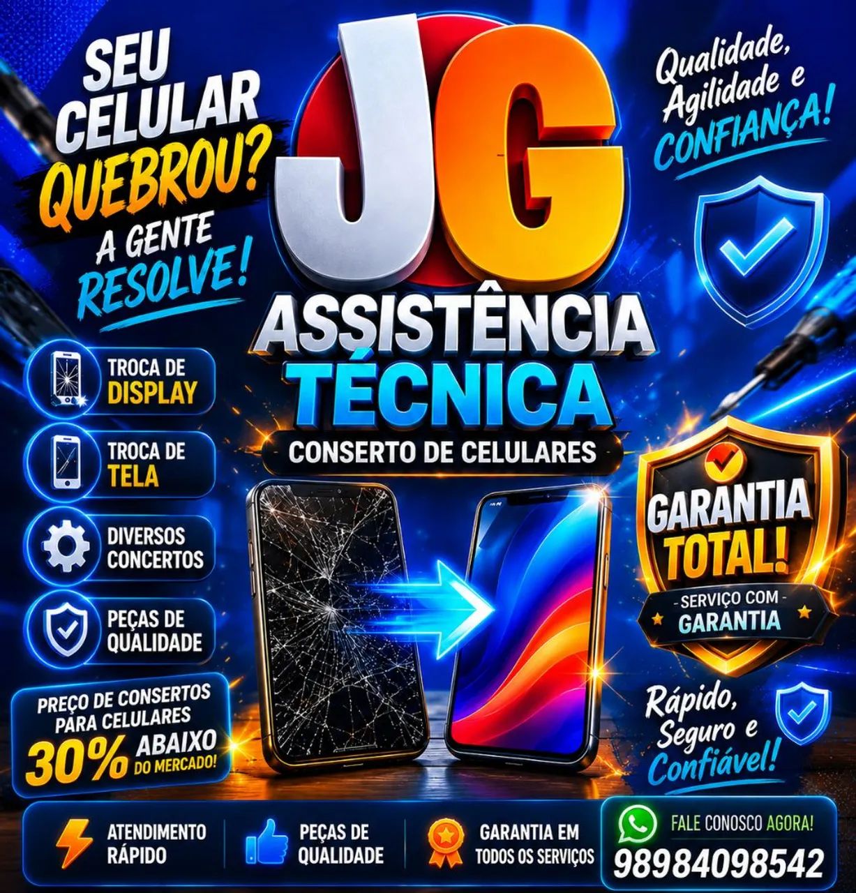 Consertamos celulares  com garantia 