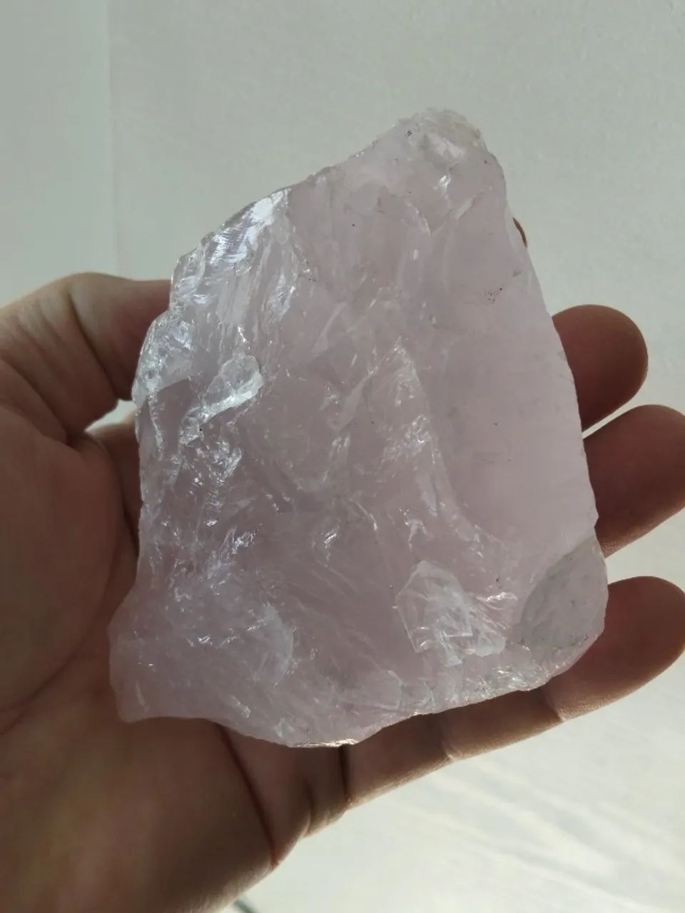 Arte em Quartzo rosado natural 445g - Foto 3