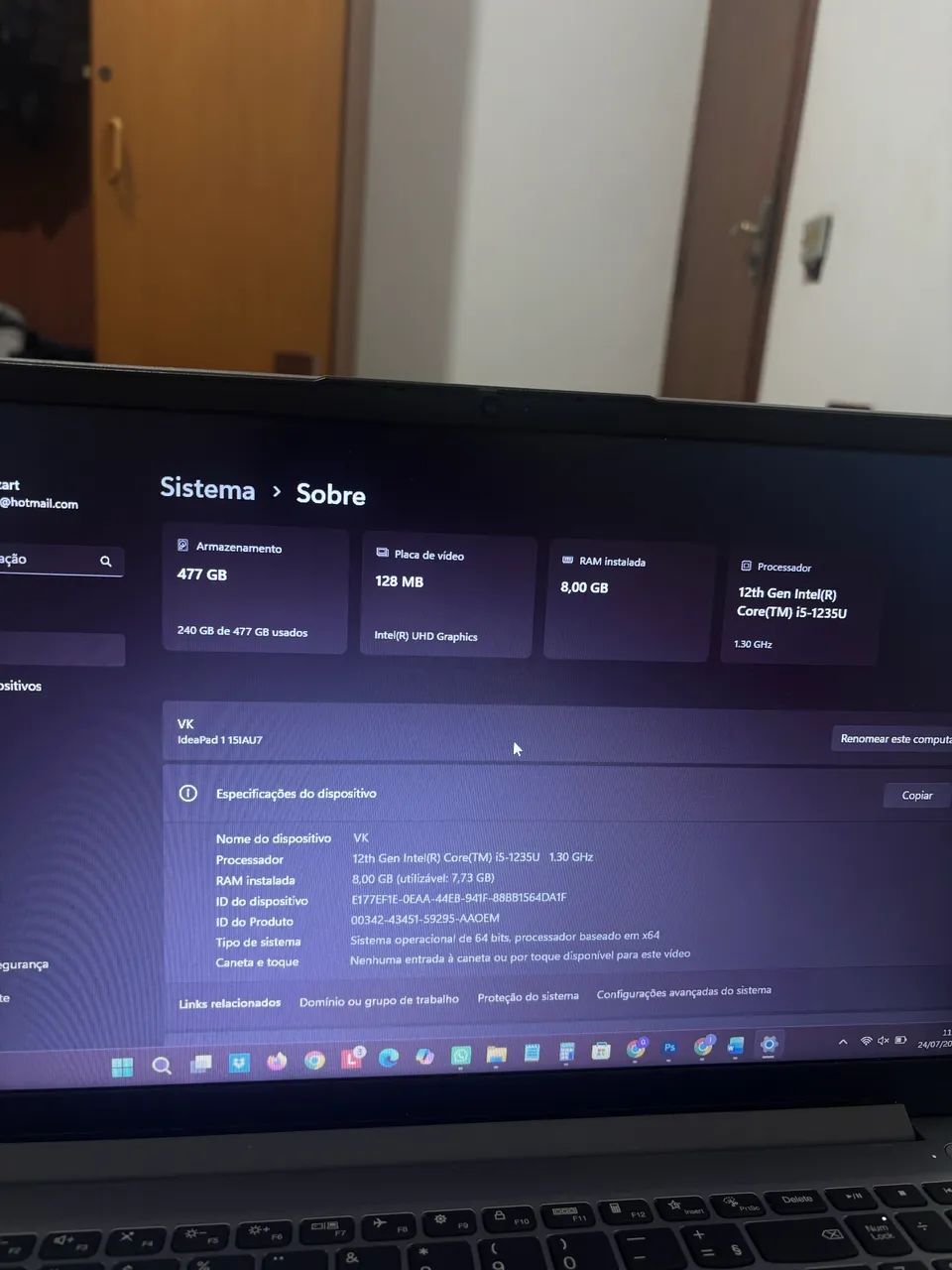 Notebook Ideapad 1 15IAU7