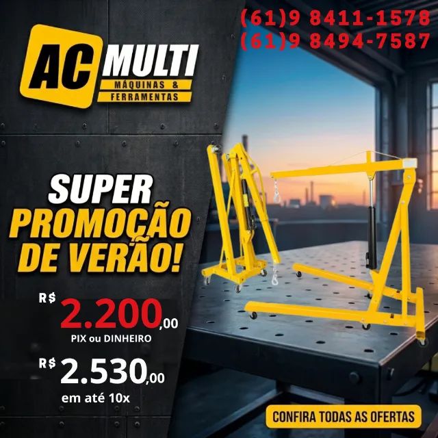 Guincho Hidráulico Girafa dobrável 2 Toneladas Vilubri