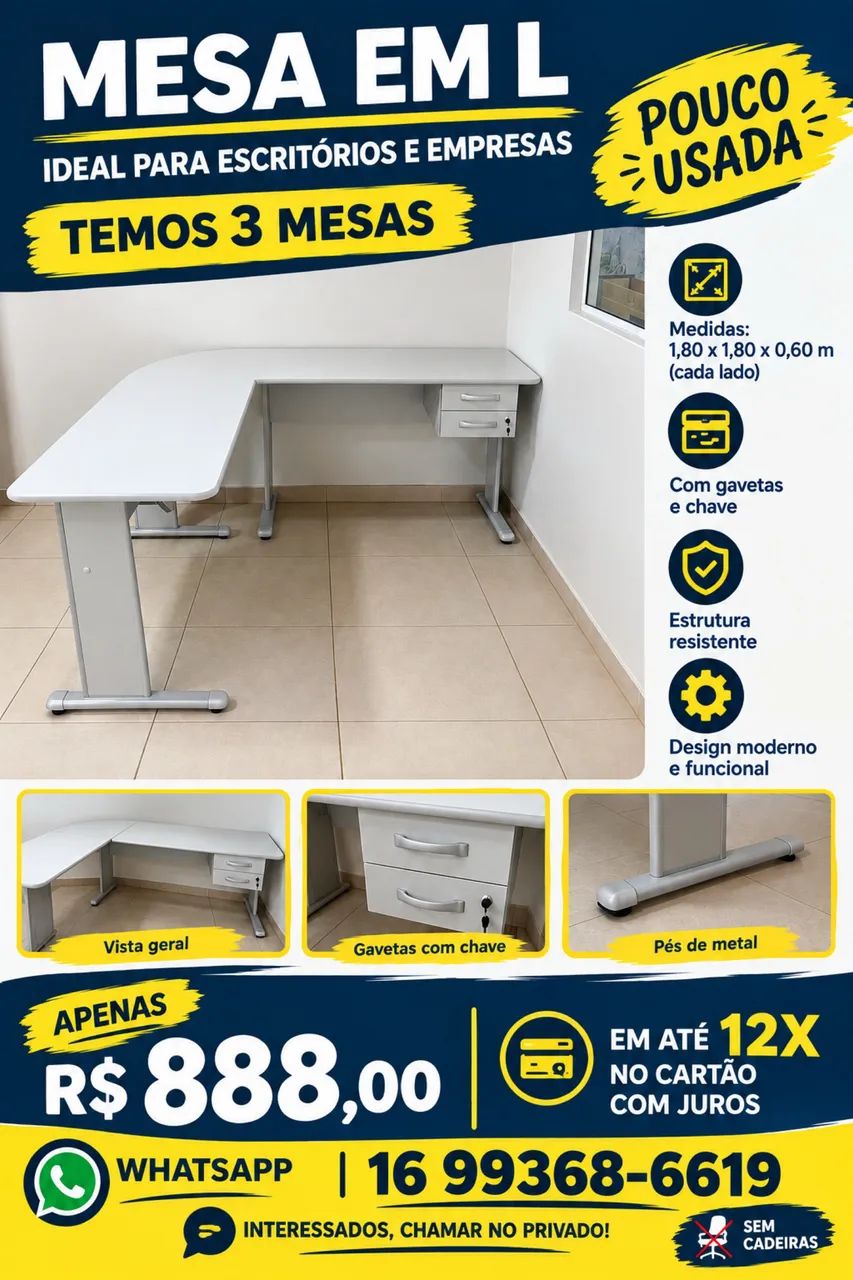 Mesa em L - Foto 2