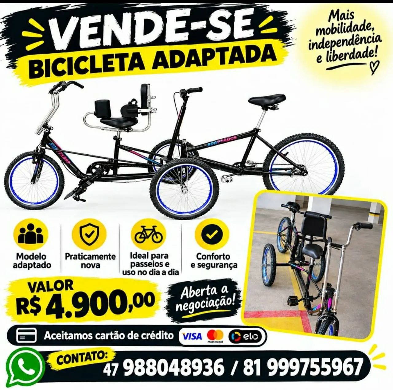 Bicicleta adaptada 