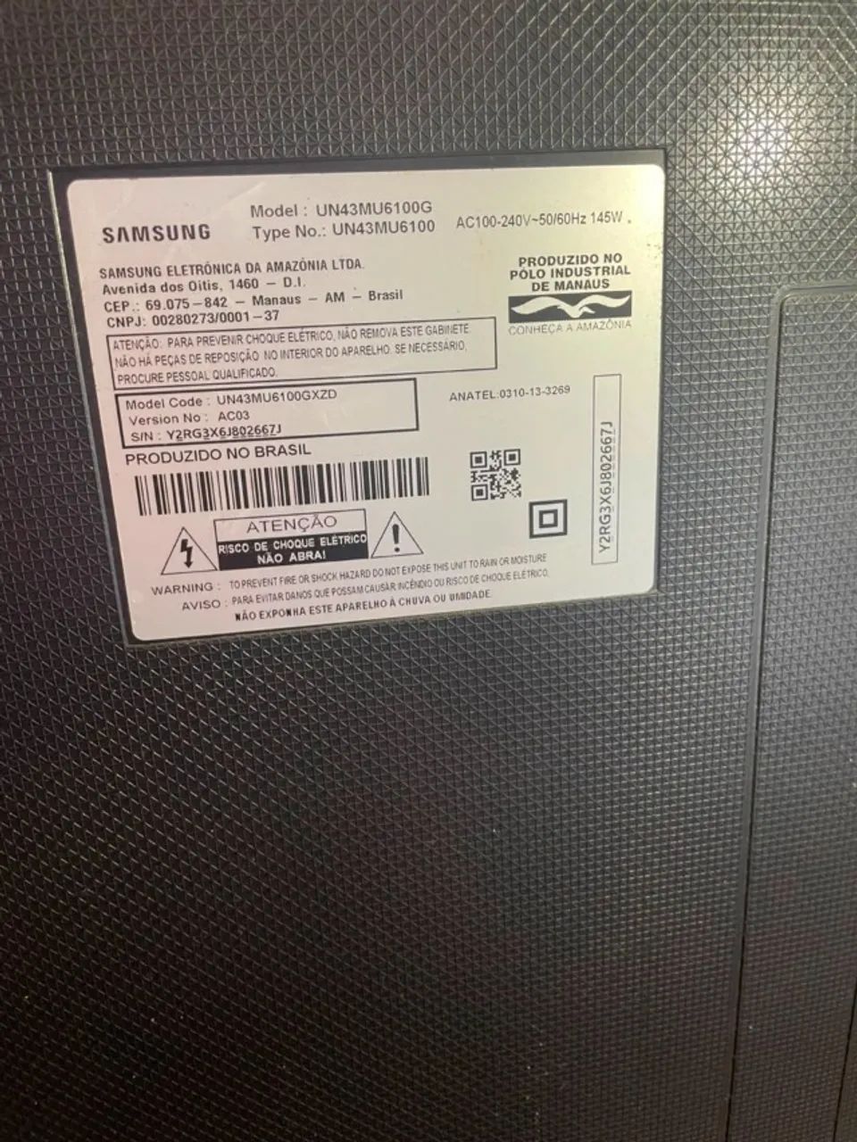 TV 43" Samsung com defeito - Foto 3