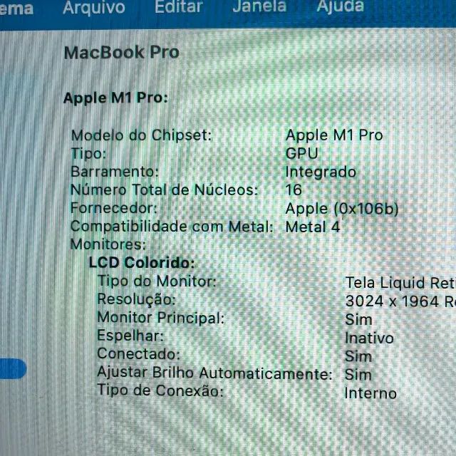 MACBOOK PRO 14 M1 PRO - 32GB/1TB - 87% SAUDE - SPACE GRAY - Foto 5