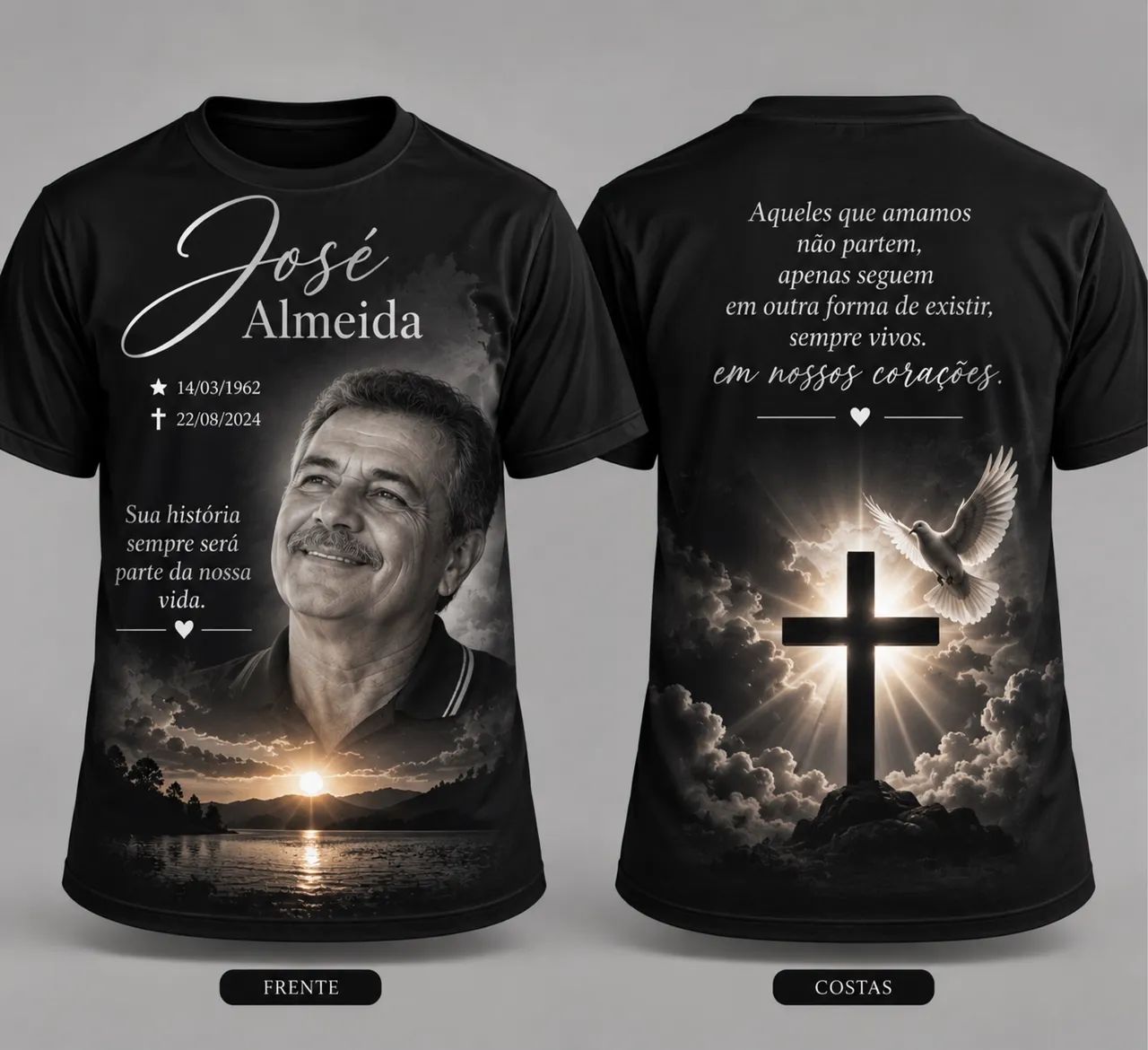 CAMISAS DE FALECIMENTO PERSONALIZADAS *