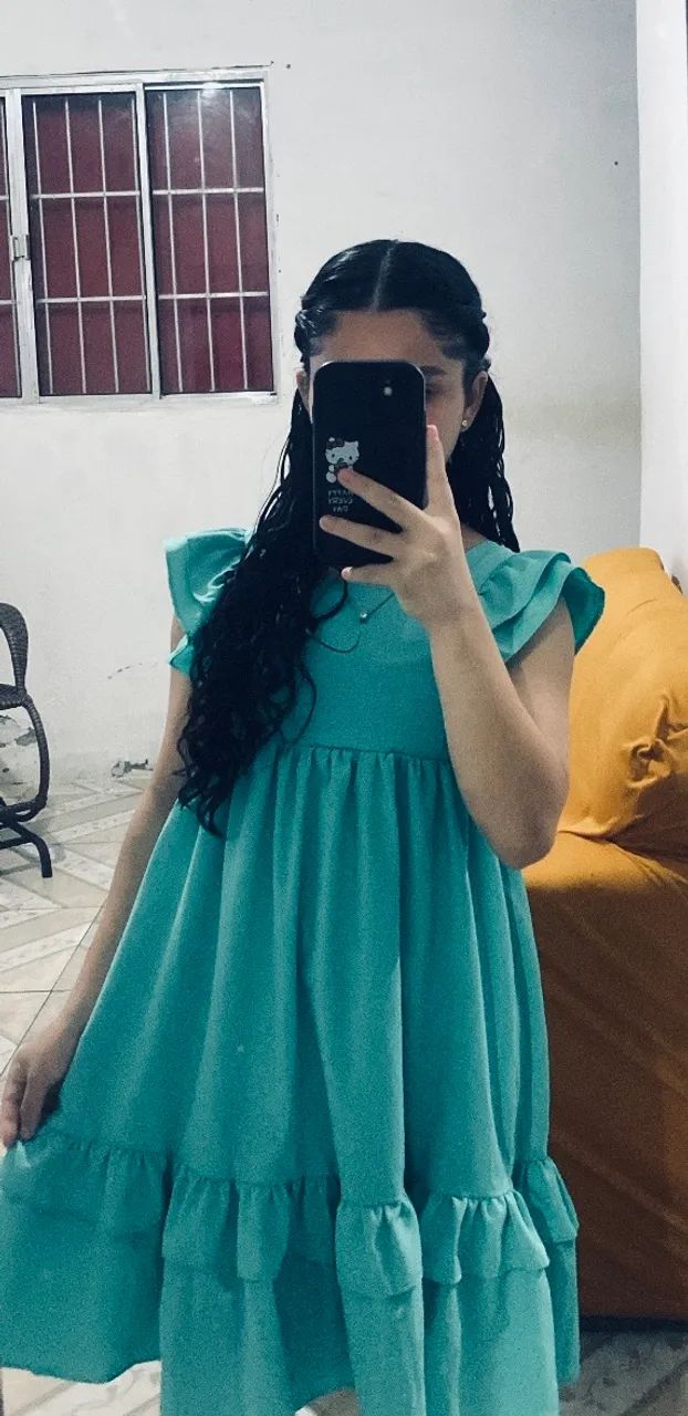 Vestido verde infantil 