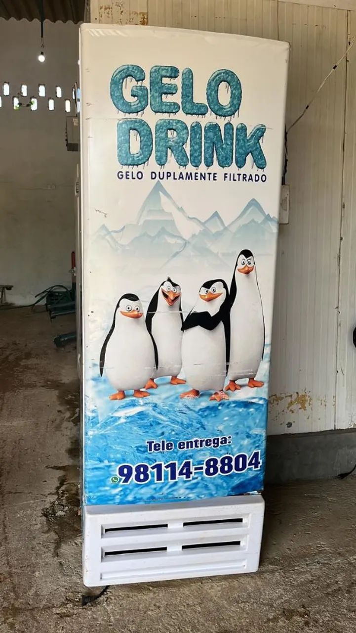 Fábrica de gelo em cubos