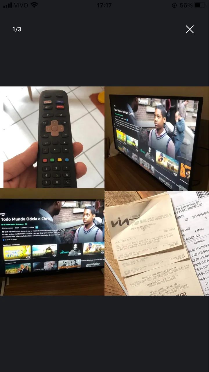 Tv smart 43 com Nota de compra
