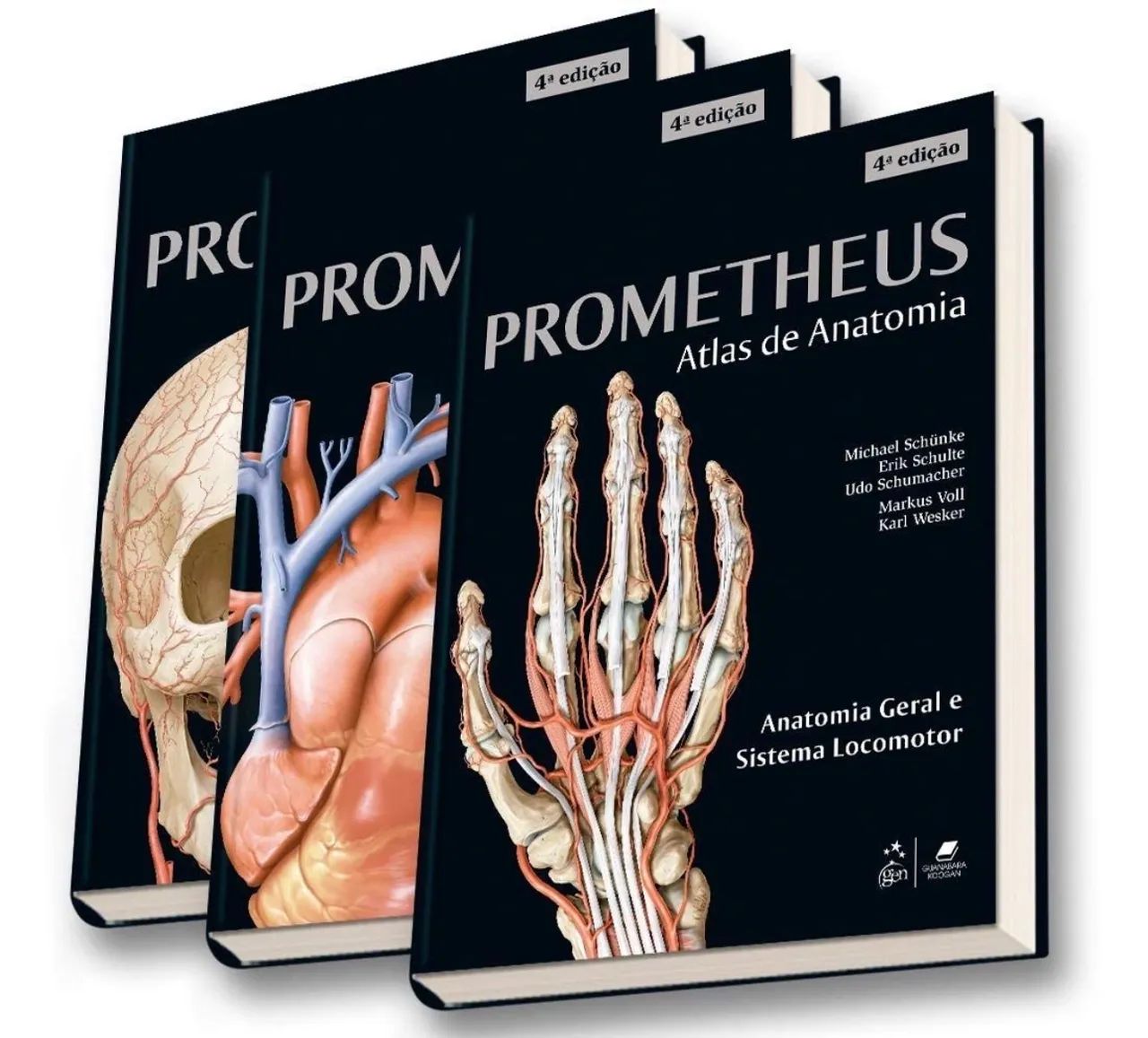 prometheus: atlas de anatomia 3 volumes - 4ª edição - 2019