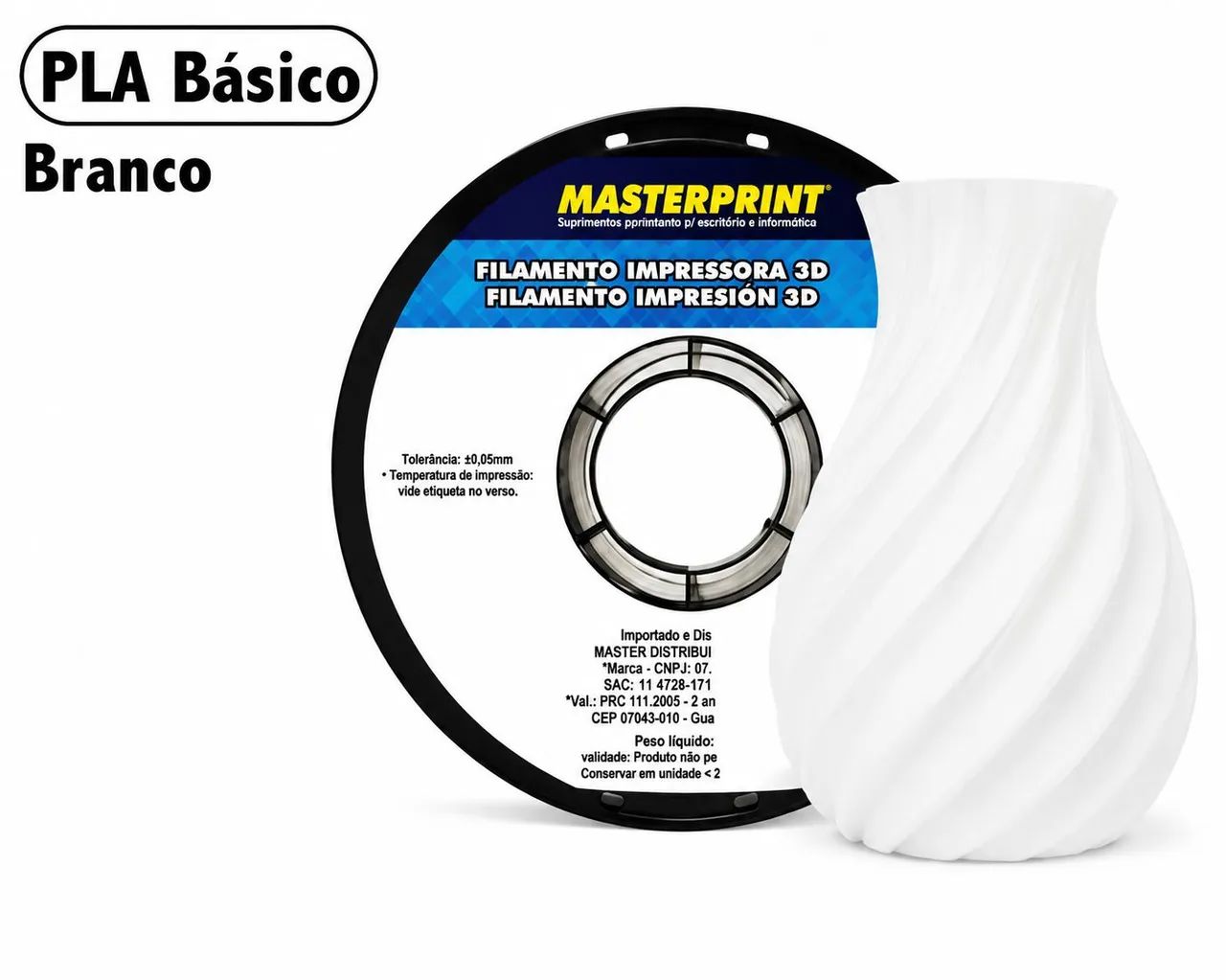 FILAMENTO PARA IMPRESSÃO 3D PLA BRANCO