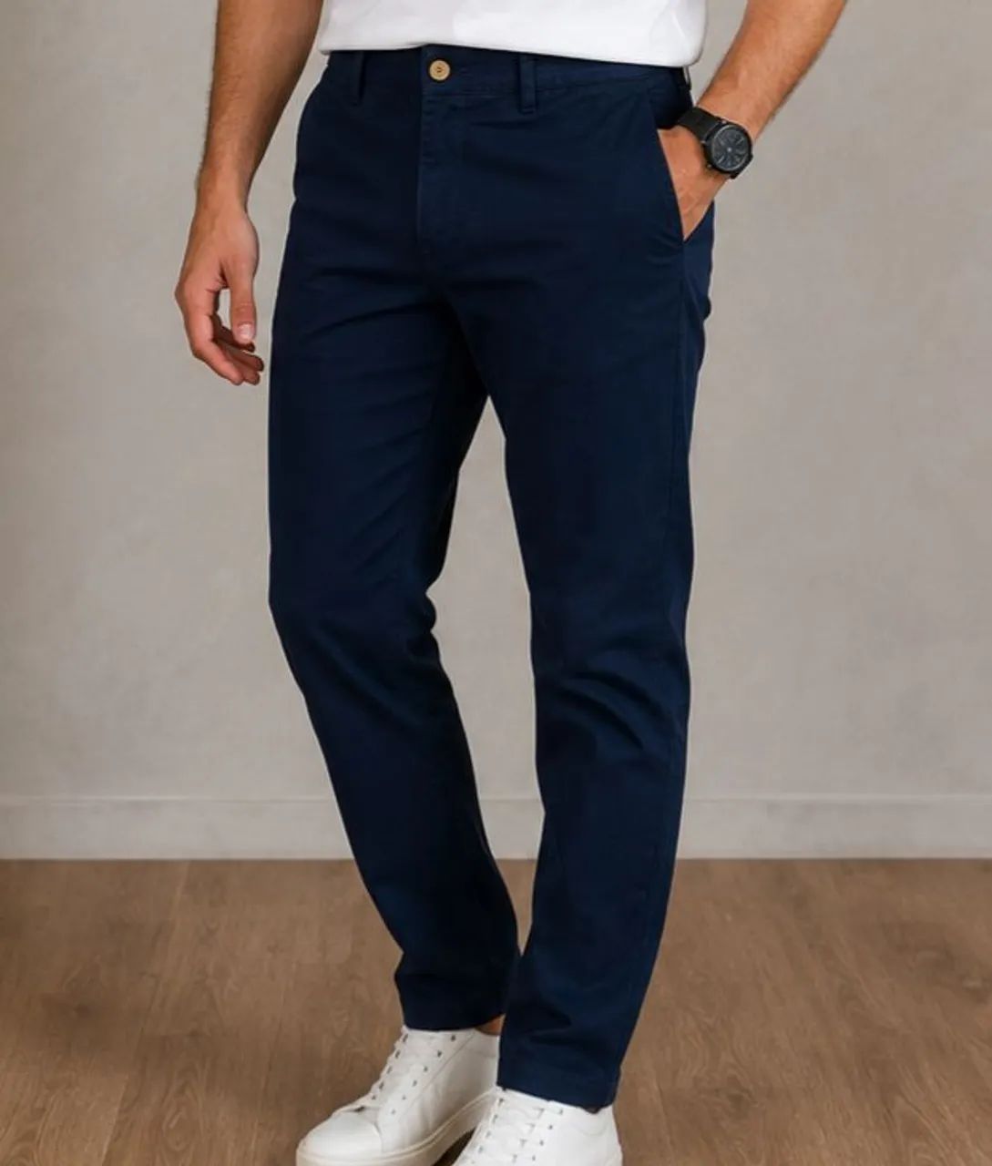 Calça masculina sarja 