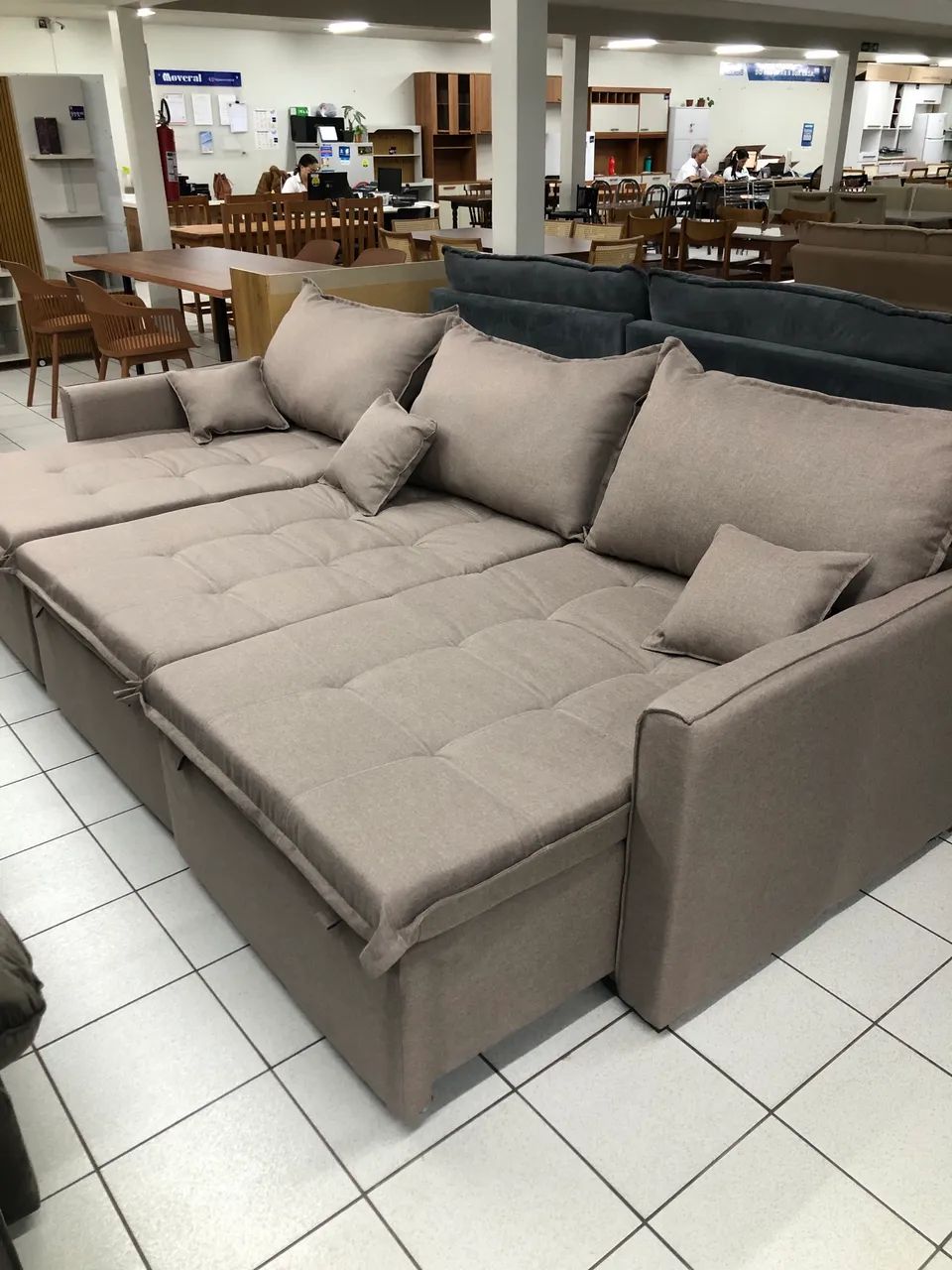 Sofa retratil 2,90 NOVO linho - Foto 3