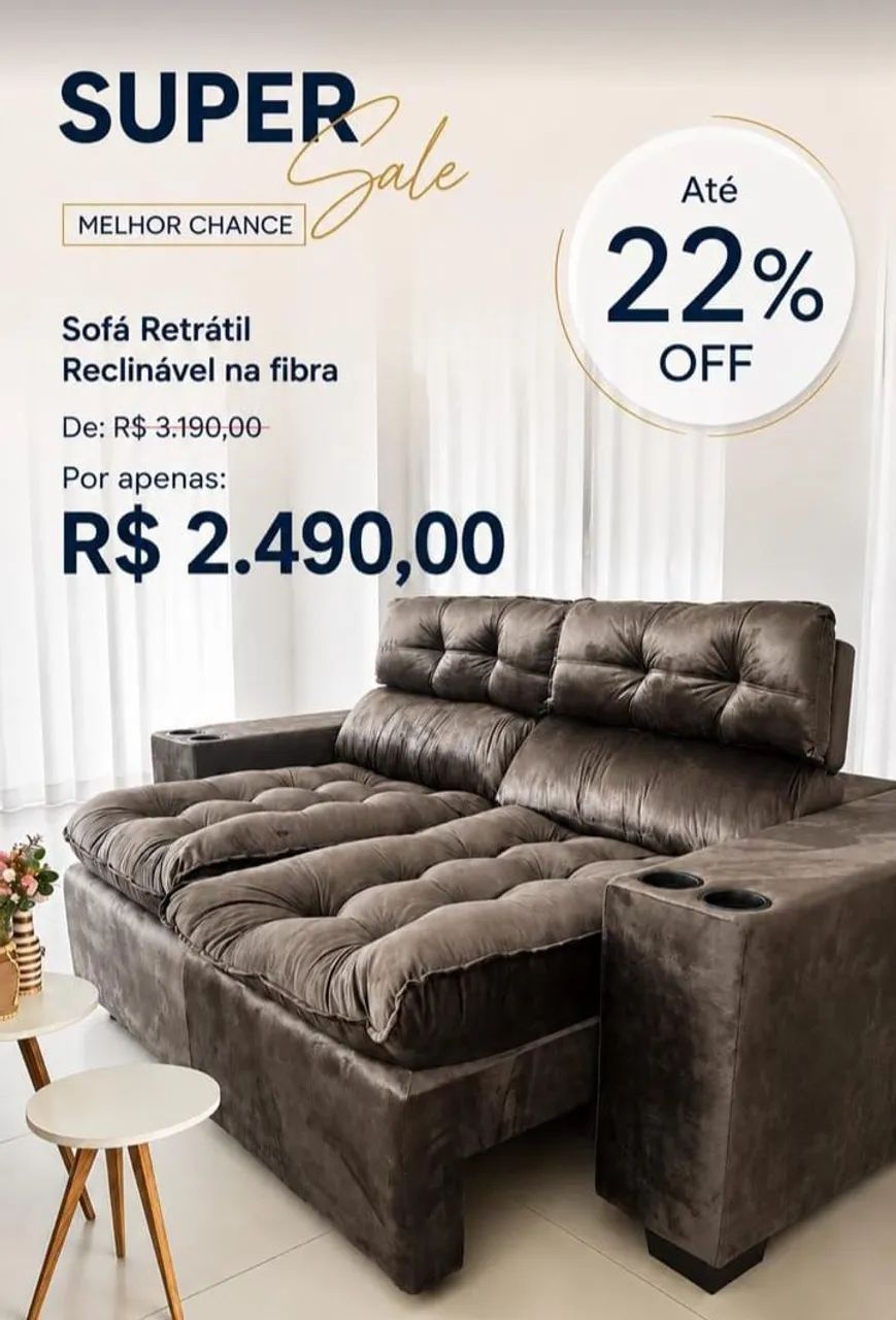 Sofás retrátil reclináveis na promoção,contato * - Foto 2