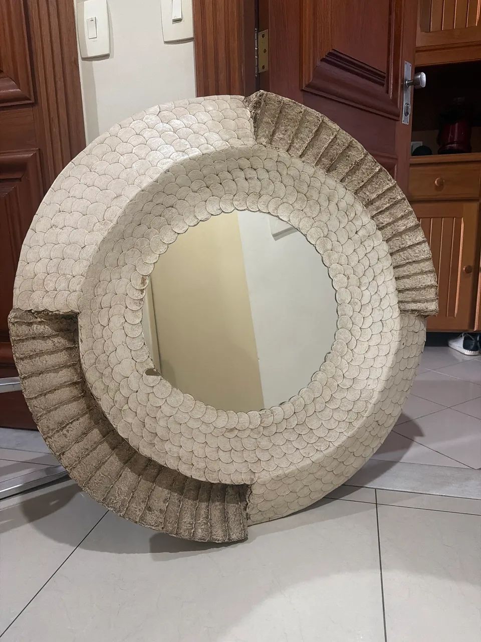 Espelho decorativo - trabalho manual (papel marchê)