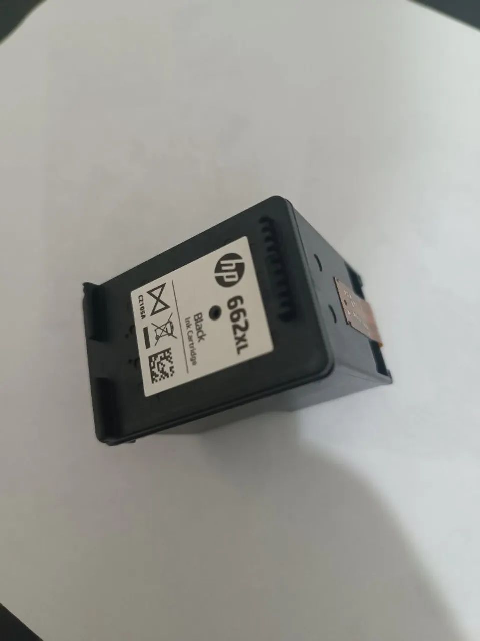 Cartucho hp 662 preto originais que foram enchidos novamente uma única vez 