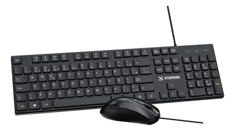  Kit Teclado e Mouse Fortrek C13   Kit Mouse e Teclado Fortrek C13 Office USB; Teclado com