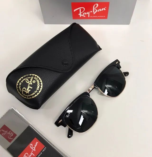 óculos de sol ray ban clubmaster tradicional - Foto 5