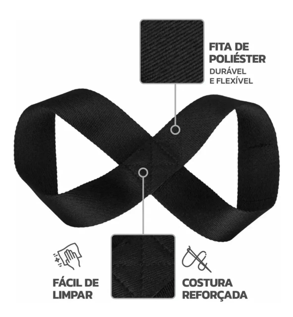 Strap para musculação forma de 8 muvin - Foto 3