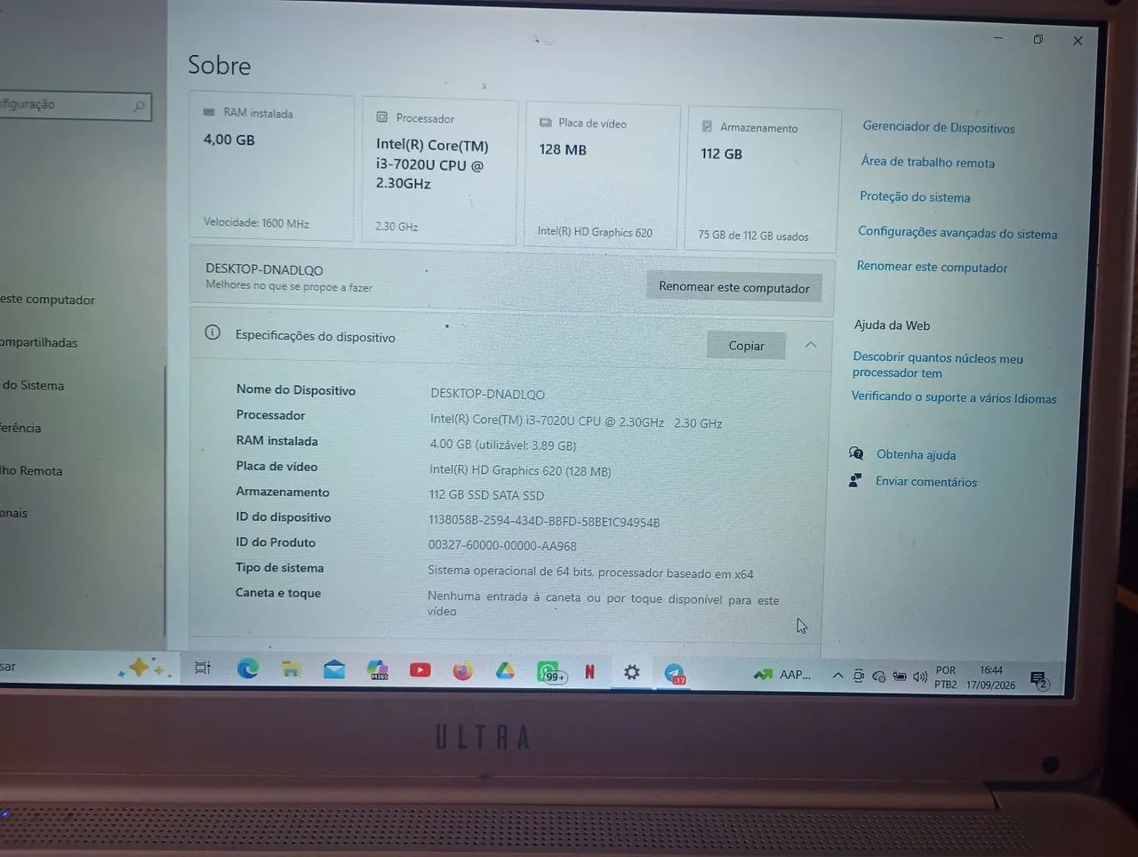 Notebook e iPad