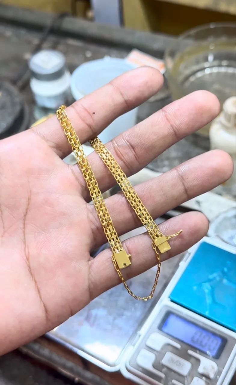 Pulseira masculina em Ouro18k  - Foto 2