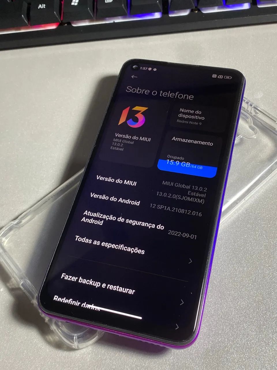 xiaomi redmi note 9 roxo - Foto 3