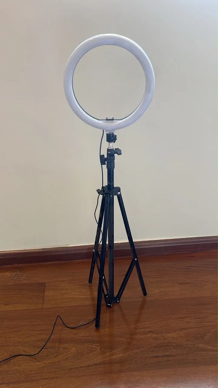 Ring light iluminador 10 polegadas com tripé 